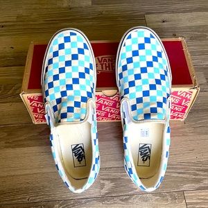 Vans unisex checkerboard slip-ons